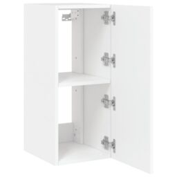 Berkfield Home TV Wall Cabinet with LED Lights White 30.5x35x70 cm - thumbnail 8