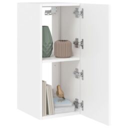 Berkfield Home TV Wall Cabinet with LED Lights White 30.5x35x70 cm - thumbnail 7