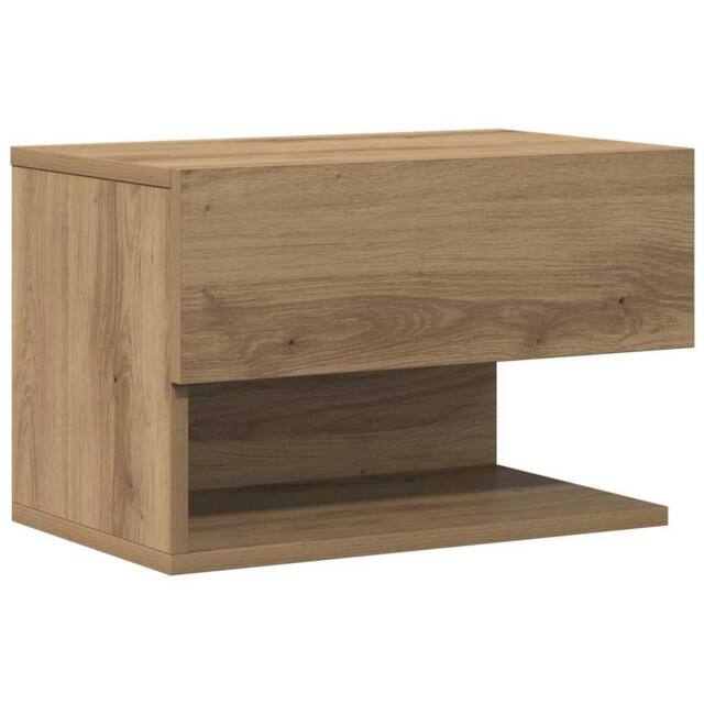 Berkfield Home Wall-mounted Bedside Cabinet Artisian Oak in Brown - image 1