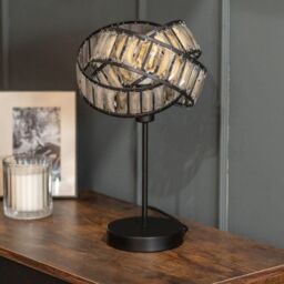 ValueLights Hudson Jewel Twist Table Lamp in Natural - thumbnail 1