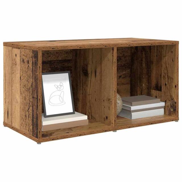 Berkfield Home TV Cabinet with Storage Old wood Engineered Wood in Brown - image 1