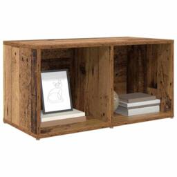 Berkfield Home TV Cabinet with Storage Old wood Engineered Wood in Brown - thumbnail 1