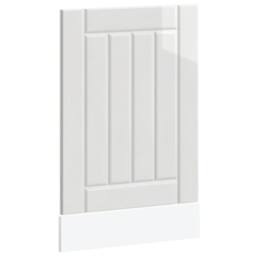 Berkfield Home Decorative Dishwasher Panel Lucca High Gloss White Engineered Wood - thumbnail 3