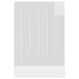 Berkfield Home Decorative Dishwasher Panel Lucca High Gloss White Engineered Wood - thumbnail 4