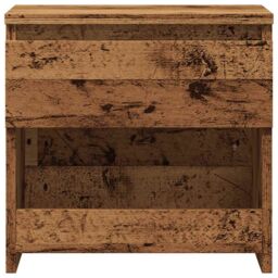 Berkfield Home Bedside Cabinet Old Wood 40x30x39 cm Engineered Wood in Brown - Size: 40 x 30 x 39 cm - thumbnail 4