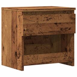 Berkfield Home Bedside Cabinet Old Wood 40x30x39 cm Engineered Wood in Brown - Size: 40 x 30 x 39 cm - thumbnail 2