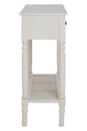 Orsina Rectangular Console Table With 2 Drawers for Hallway, Pine Wood Hallway Table for Home Décor, Wood Table with 2 Drawers for Office in White - thumbnail 4