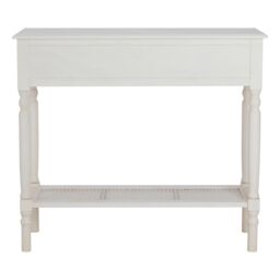 Orsina Rectangular Console Table With 2 Drawers for Hallway, Pine Wood Hallway Table for Home Décor, Wood Table with 2 Drawers for Office in White - thumbnail 2