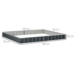 KORVIXA Metal Raised Garden Bed Large Steel Planter Box in Grey - Size: 1.25kg - thumbnail 2