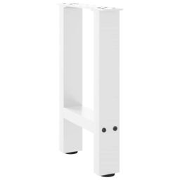 Berkfield Home Coffee Table Legs White 2 pcs 38x(42-43) cm Steel - thumbnail 4