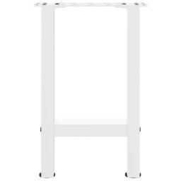 Berkfield Home Coffee Table Legs White 2 pcs 38x(42-43) cm Steel - thumbnail 5