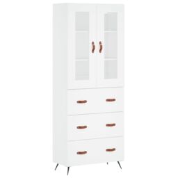 Berkfield Home Highboard White 69.5x34x180 cm Engineered Wood - thumbnail 2