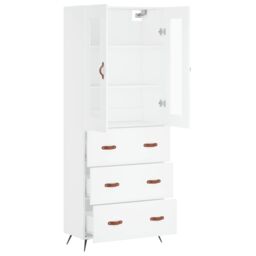 Berkfield Home Highboard White 69.5x34x180 cm Engineered Wood - thumbnail 4