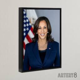"Artery8 US Vice President Kamala Harris Framed Canvas Wall Art Print - Size: W12"" x H16""" - thumbnail 2