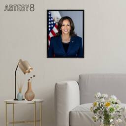 "Artery8 US Vice President Kamala Harris Framed Canvas Wall Art Print - Size: W12"" x H16""" - thumbnail 3