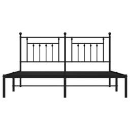 Berkfield Home Metal Bed Frame with Headboard Black 180x200 cm Super King - thumbnail 6