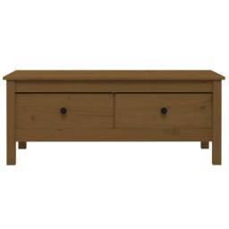 Berkfield Home Coffee Table Honey Brown 100x50x40 cm Solid Wood Pine - Size: 100 x 50 x 40 cm - thumbnail 6