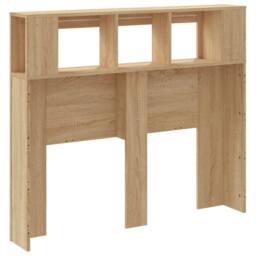 Berkfield Home LED Headboard Sonoma Oak 120x18.5x103.5 cm Engineered Wood in Light Brown - thumbnail 8