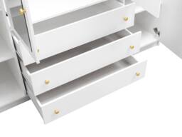 Vente-unique Corner Wardrobe With 6 Doors & 3 Drawers - W311 Cm - White - thumbnail 7