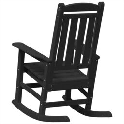 Berkfield Home Garden Rocking Chairs 2 pcs Black 70x92x107.5 cm HDPE - thumbnail 7