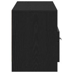 Berkfield Home TV Cabinet Black Oak 150x33, 5x45 cm Engineered Wood - thumbnail 7