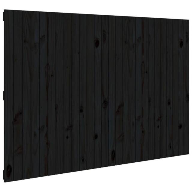 Berkfield Home Wall Headboard Black 166x3x110 cm Solid Wood Pine - Size: 166 x 3 x 110 cm - image 1