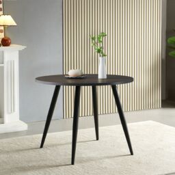 SONARA 100cm Round Dining Table with Dark Walunt Top in Walnut - Size: 100 cm x 100 cm - thumbnail 5