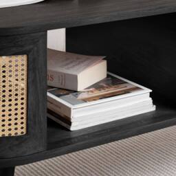 Birlea Rattan Coffee Table with Storage Curved Sark in Black - Size: 1 Pack - thumbnail 4