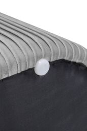 Living and Home Maliyah Velvet Oval Storage Footstool in Grey - thumbnail 5
