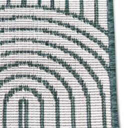 THE RUGS Flatweave Indoor Outdoor Reversible Rug Pangli Durable Polypropylene in Green - Size: 200 cm x 290 cm - thumbnail 4