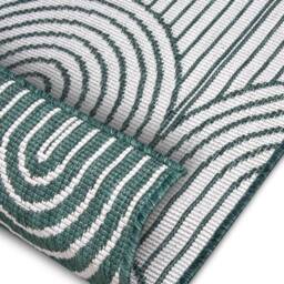 THE RUGS Flatweave Indoor Outdoor Reversible Rug Pangli Durable Polypropylene in Green - Size: 200 cm x 290 cm - thumbnail 3