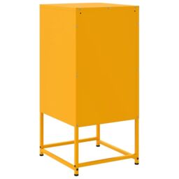 Berkfield Home Bedside Cabinets 2 pcs Mustard Yellow 36x39x78 cm Steel - Size: 36 x 39 x 78 cm - thumbnail 6