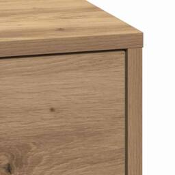 Berkfield Home Stunning Bedside Cabinet with LED Lights Artisan Oak Engineered Wood in Brown - thumbnail 9