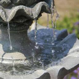 Primrose Regal Three Tier Garden Fountain Water Feature 3 Tiered Cascade 150cm in Light Grey - thumbnail 6