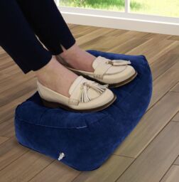 mysmartbuy Blue Inflatable Foot Cushion - Lightweight Portable Supportive Cushion for Resting Tired or Swollen Legs & Feet - 15 x 35 x 27cm - thumbnail 1