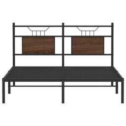 Berkfield Home Bed Frame without Mattress Brown Oak 140x200 cm Engineered Wood - thumbnail 6