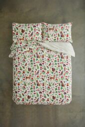 Deyongs Autumn Animals Fleece Duvet Cover Set with Sherpa Reverse - Cosy Woodland Printed Bedding - 1846 - Size: Single - thumbnail 3