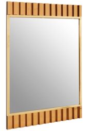 Orsina Accent Mirror With Metallic Gold Fringes, Sleek Luxe-Style Rectangular New Mirror, Modern Wall Mirror - thumbnail 2