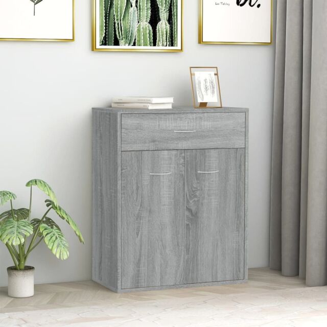 Berkfield Home Sideboard Grey Sonoma 60x30x75 cm Engineered Wood - Size: 60 x 30 x 75 cm - image 1
