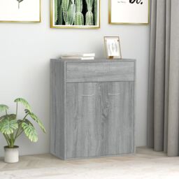 Berkfield Home Sideboard Grey Sonoma 60x30x75 cm Engineered Wood - Size: 60 x 30 x 75 cm