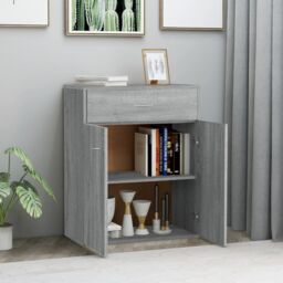 Berkfield Home Sideboard Grey Sonoma 60x30x75 cm Engineered Wood - Size: 60 x 30 x 75 cm - thumbnail 3