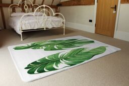 Benjamin Tate Design Twin Botanical Leaves Designer Rug in Natural - Size: Large - thumbnail 3