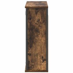 Berkfield Home Bathroom Wall Cabinet with Mirror Smoked Oak 60x21x60 cm in Brown - Size: 60 x 21 x 60 cm - thumbnail 6