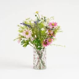 Scottish Everlastings Ltd 45cm Meadow Mix Floral in Glass Vase - thumbnail 3