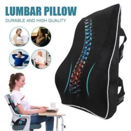 SPETLEK Lumbar Back Support Cushion Memory Foam in Black - Size: 100 cm x 190 cm - thumbnail 1