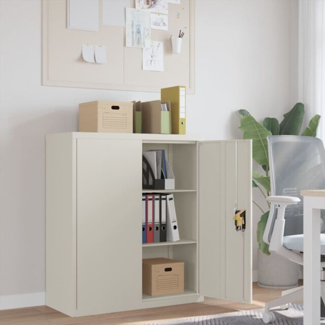 Berkfield Home File Cabinet White 90x40x105 cm Steel - Size: 90 x 40 x 105 cm - image 1