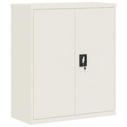 Berkfield Home File Cabinet White 90x40x105 cm Steel - Size: 90 x 40 x 105 cm - thumbnail 2