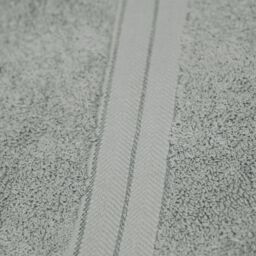 OHS Luxury 100% Cotton Bath Sheet Bathroom Towel in Silver - thumbnail 4