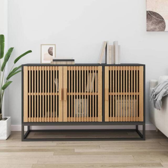 Berkfield Home Sideboard Black 105x30x65 cm Engineered Wood - Size: 105 x 30 x 65 cm - image 1