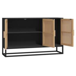 Berkfield Home Sideboard Black 105x30x65 cm Engineered Wood - Size: 105 x 30 x 65 cm - thumbnail 6